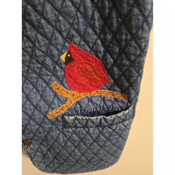 Vintage Haik's‎ Denim Cardinal Vest Size Medium 90s - Picture 3 of 7